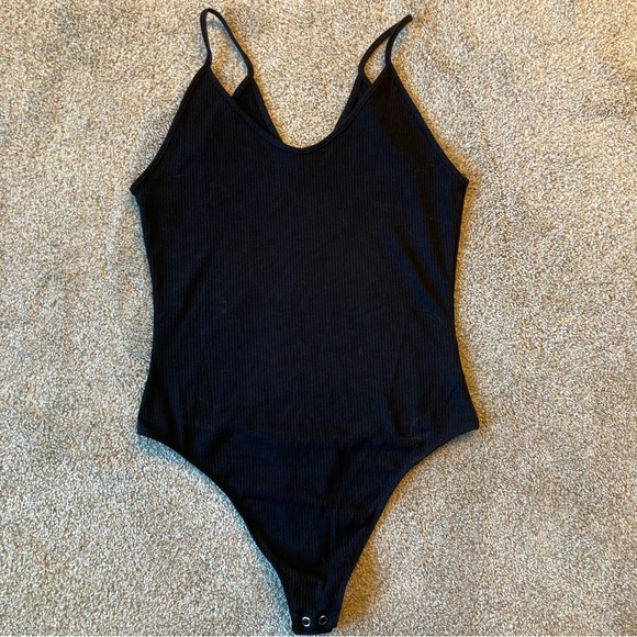 American Eagle Outfitters Tops - American Eagle Black Ribbed Tank Bodysuit